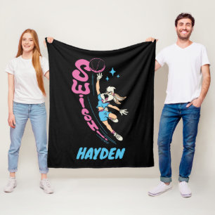 Couverture Polaire Lola Buny "SUISSE !" Basketball Dunk