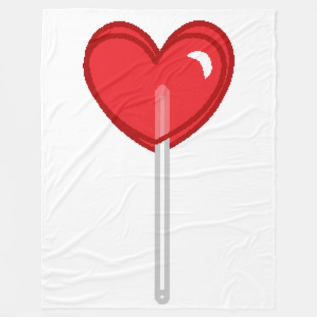 Couverture Polaire lollipop du coeur rouge (Devant)