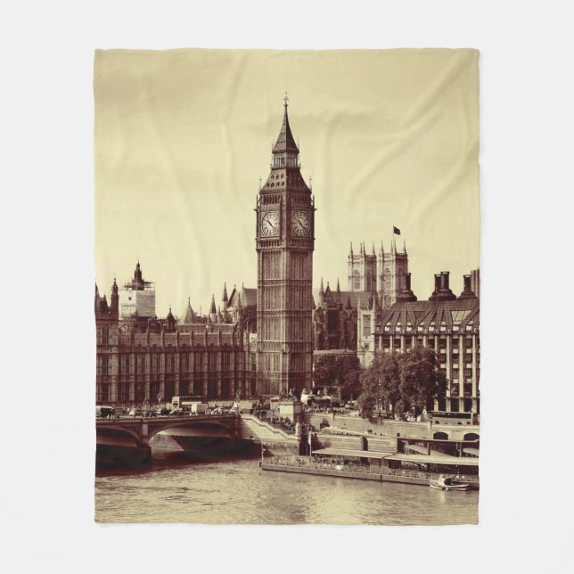 Couverture Polaire Londres Westminster avec Big Ben et pont. vieux, l (Devant)