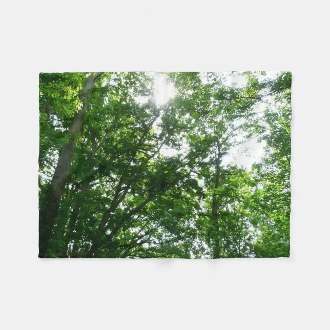Couverture Polaire Looking Up to Summer Trees (Devant (Horizontal))