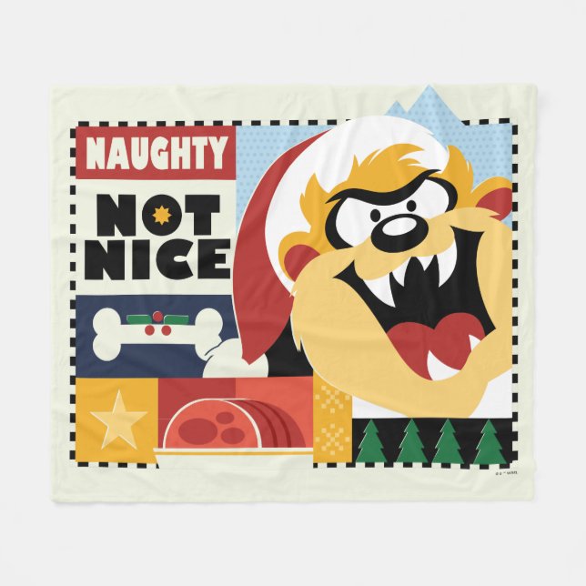 Couverture Polaire LOONEY TUNES™ TAZ™ Naughty Not Nice (Devant (Horizontal))
