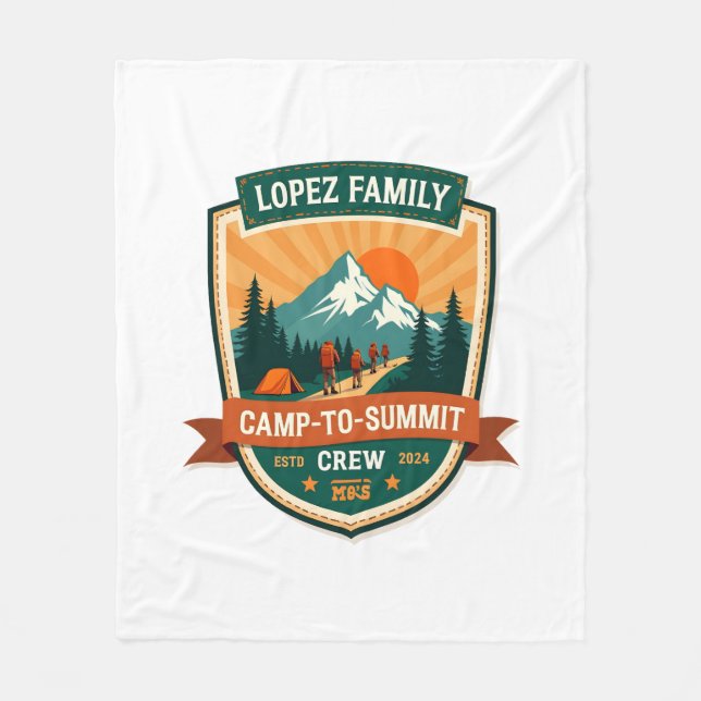 Couverture Polaire Lopez Family Camp-To-Summit Crew Vintage Randonnée (Devant)