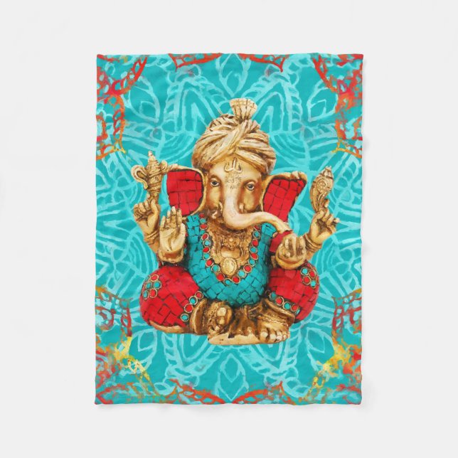 Couverture Polaire Lord Ganesha - Médias mixtes (Devant)