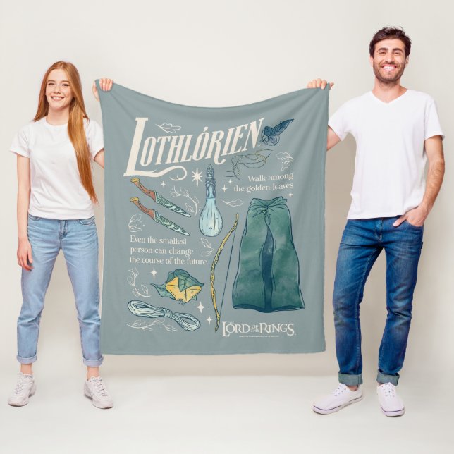 Couverture Polaire LOTHLORIEN™ Collage graphique aquarelle (En situation)