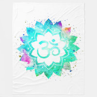 *~* Lotus OM Symbole Fleur Mandala New Age Blanc