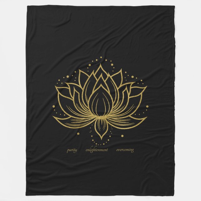 Couverture Polaire Lotus or (Devant)