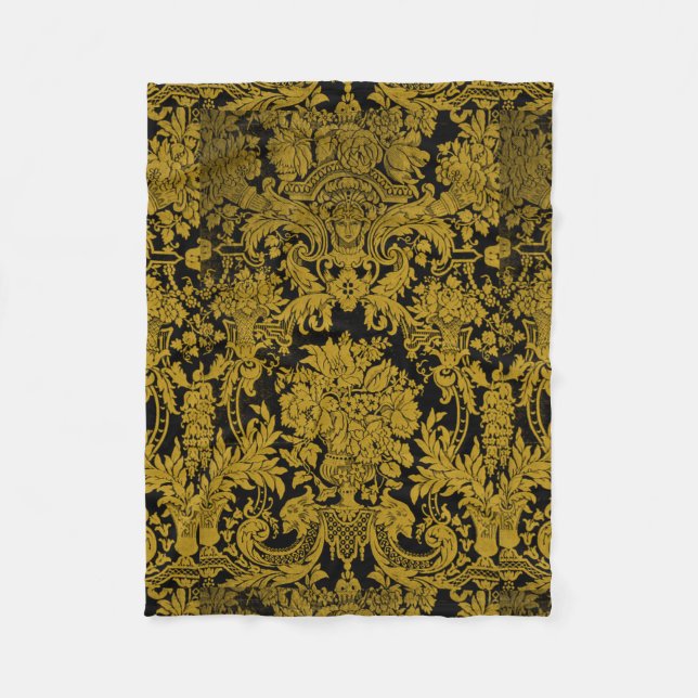 Couverture Polaire Louis XIV Golden Damask (Devant)