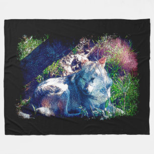 Couverture Polaire Loup
