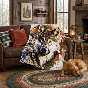 Couverture Polaire Loup  