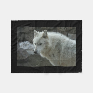 Couverture Polaire Loup blanc
