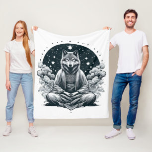 Couverture Polaire Loup conscient
