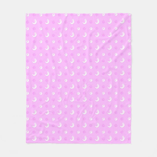 Couverture Polaire Loup-Garou Rose  (Devant)