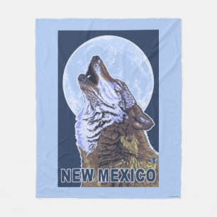 Couverture Polaire Loup gris HowlingNew Mexique