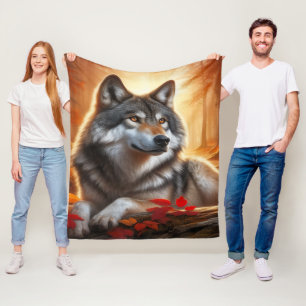 Couverture Polaire Loup solitaire dans la forêt : Solitude dans la na