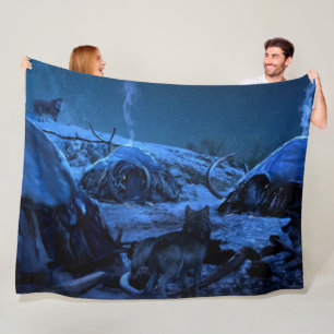 Couverture Polaire LOUPS en CAMP
