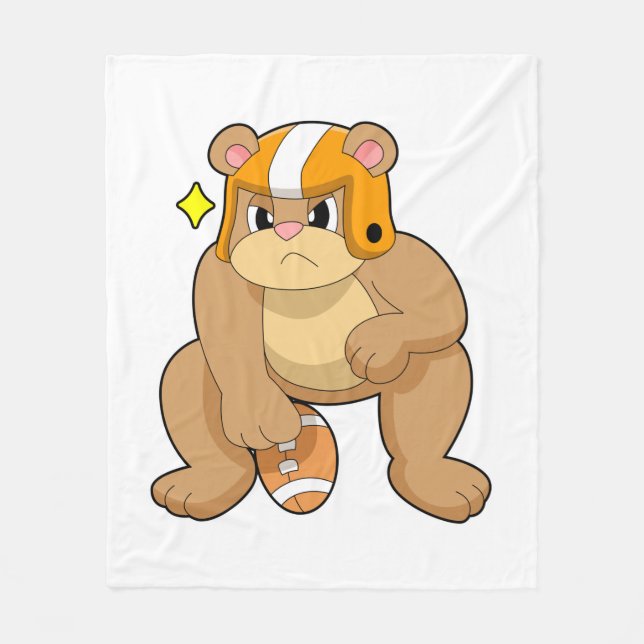 Couverture Polaire L'ours dans les sports de football (Devant)