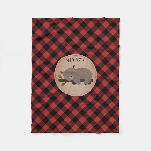 Couverture Polaire L'ours somnolent de plaid de Buffalo badine la (Devant)