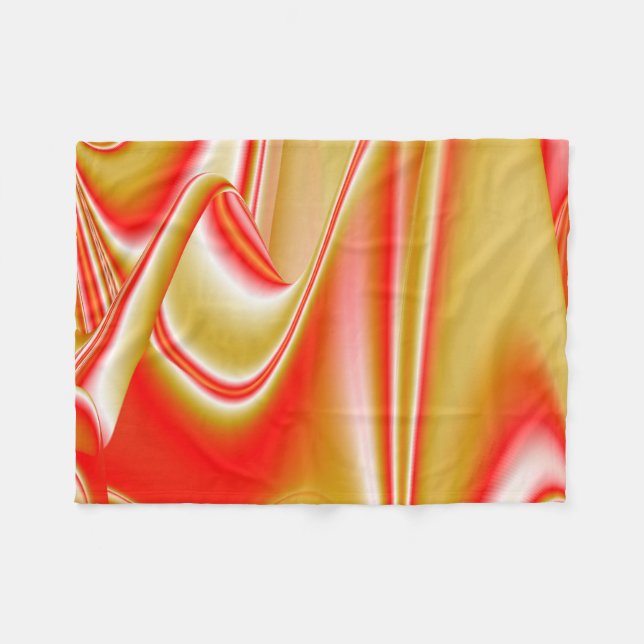 Couverture Polaire Love and Gold Abstrait 3D Rainbowart (Devant (Horizontal))