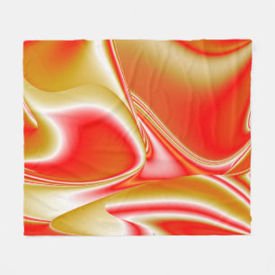 Couverture Polaire Love and Gold Abstrait 3D Rainbowart