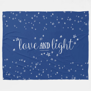 Couverture Polaire Love and Light Stars Holiday Fleece Blanket