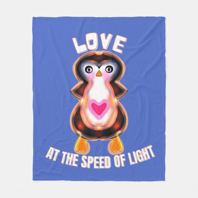 Couverture Polaire Love at the Speed of Light Penguin Gift (Devant)