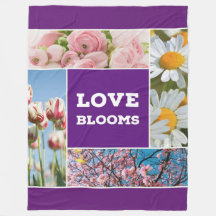 Love Blooms Fleece Jeter Blanket