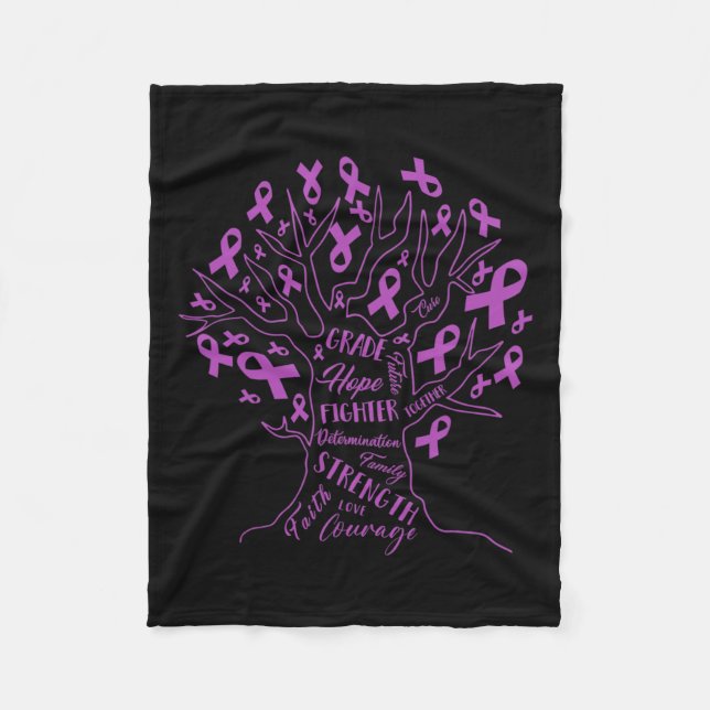 Couverture Polaire Love Cure Fibromyalgie Sensibilisation au ruban vi (Devant)