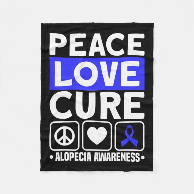Couverture Polaire Love Cure Support Alopecia Awareness Ruban 1 (Devant)