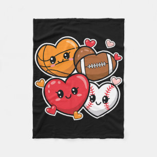 Couverture Polaire Love Footll Sketll Saint-Valentin Garçons Et Homme