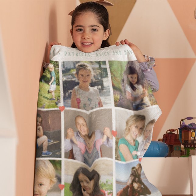 Couverture Polaire LOVE for BEST GRANDMA 12 collection de photos de f (Créateur téléchargé)