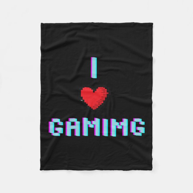 Couverture Polaire Love Gaming Video Jeu Heart Gamer (Devant)