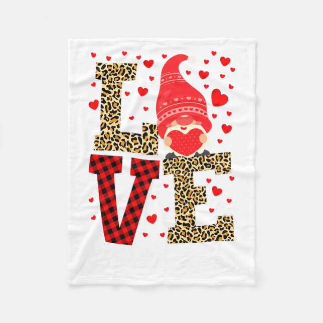 Couverture Polaire Love Gnome Teacher Squad Valentines Day Teacher St (Devant)