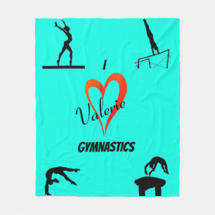 Couverture Polaire Love Gymnastique Événements Filles Fleece Blanket