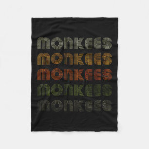 Couverture Polaire Love Heart Monkees Tee Grunge Style Vintage Noir