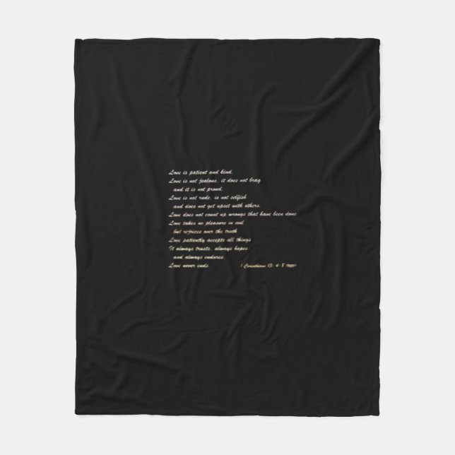 Couverture Polaire Love Is Patient Simple Inspirational Design  (Devant)
