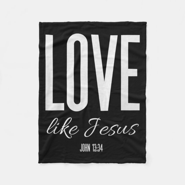 Couverture Polaire Love Like Jesus John 13_ Bible Verse Christian Scr (Devant)