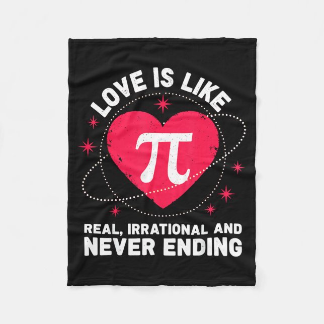 Couverture Polaire Love Like Pi Real Irrational Never Ending Valentin (Devant)