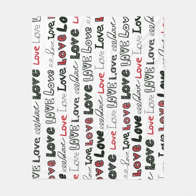 Couverture Polaire Love Marker Texture Arrière - plan sans couture (Devant)