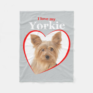 Couverture Polaire Love My Yorkie Fleece Blanket