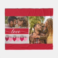 "Love" Script Photo Collecte personnalisée Fleece 