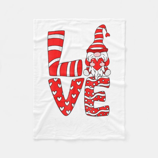 Couverture Polaire Love Teacher Squad Gnome Hearts Valentines Gnome T (Devant)