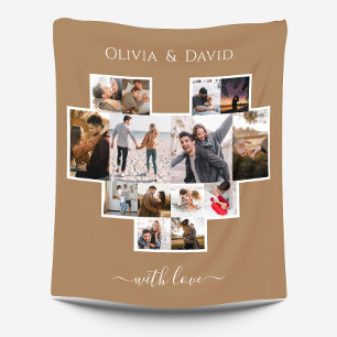 Couverture Polaire Love Valentine's Day Photo Collage Fleece Blanket