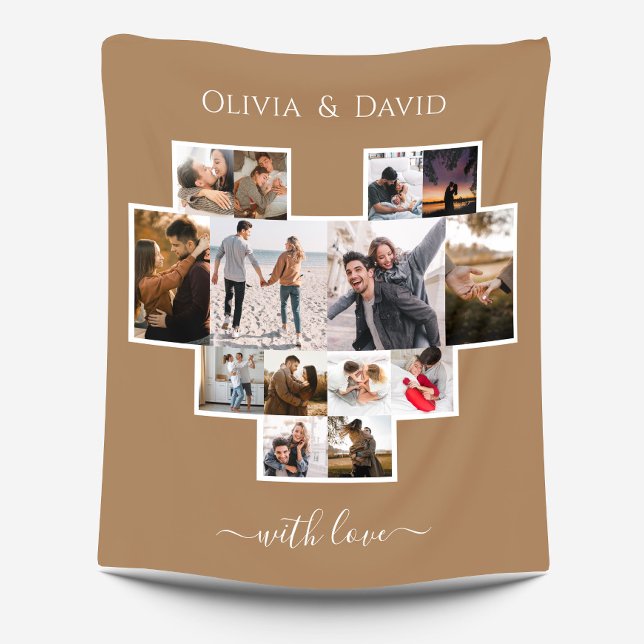 Couverture Polaire Love Valentine's Day Photo Collage Fleece Blanket (Créateur téléchargé)