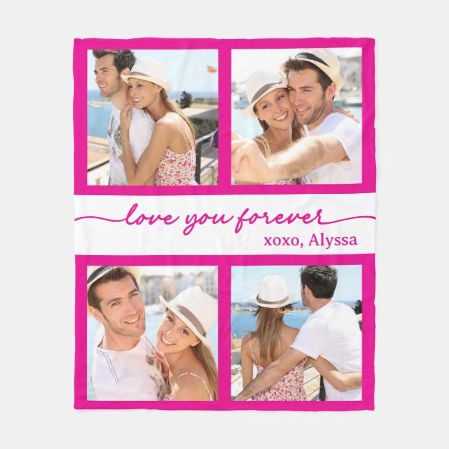 Couverture Polaire Love You Forever 4 Photo Fleece Blanket (Devant)
