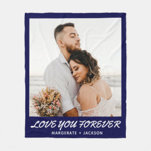 Couverture Polaire Love You Forever Couple Photo Fleece Blanket