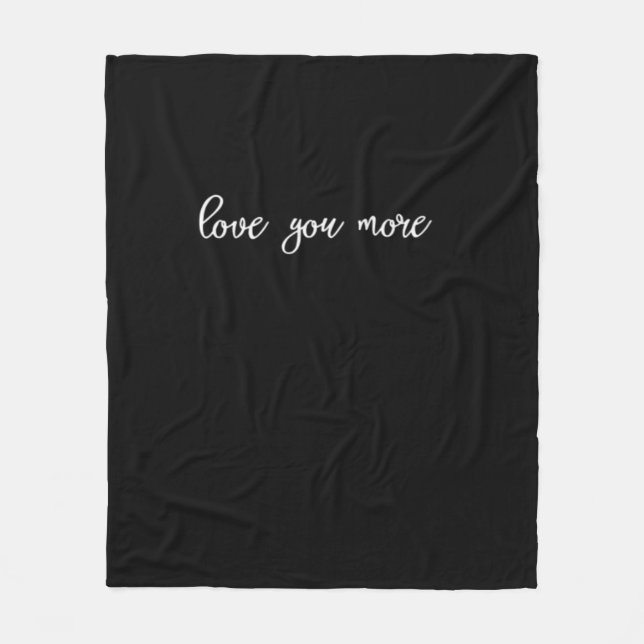 Couverture Polaire Love You More Clean Typography  (Devant)
