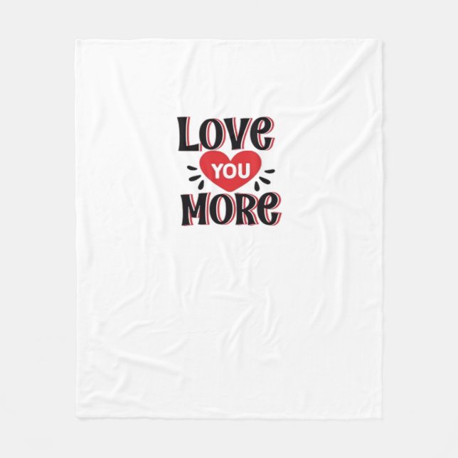 Couverture Polaire Love You More Creative Style Design  (Devant)