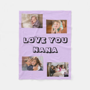 Couverture Polaire Love You Nana 4 photo Purple