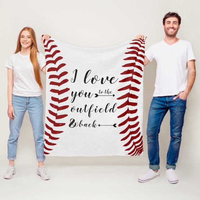Couverture Polaire Love You to the Outfield & Back Baseball Softball (En situation)