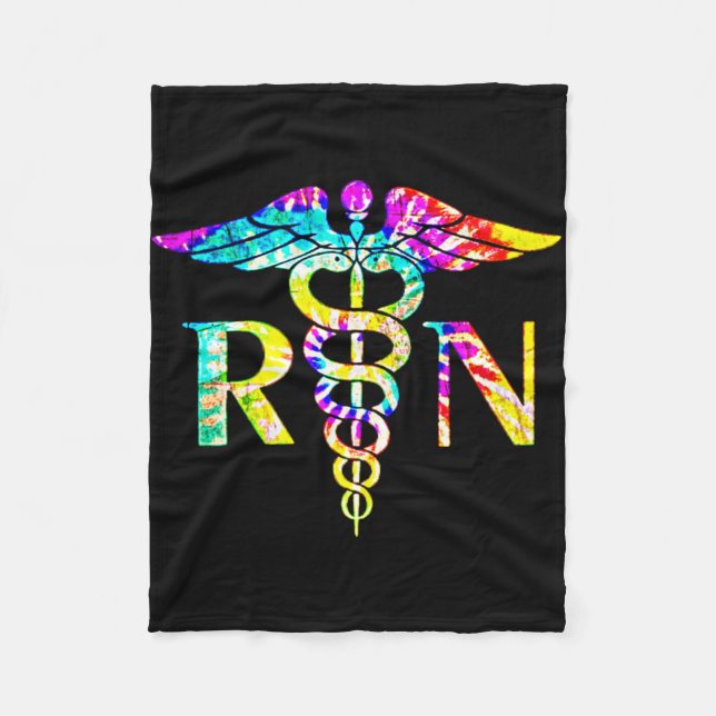 Couverture Polaire Lovely RN Registered Nurse Tie Dye (Devant)